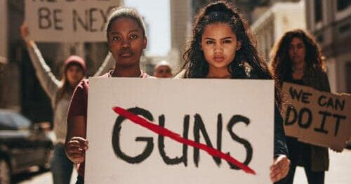 women protest Guns