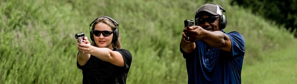 two persons on Gun Range